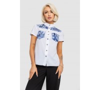 Сорочка класична з принтом, колір білий, 230R7211-1