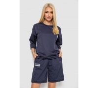 Костюм жіночий однотонний, колір темно-сірий, 238R116-1