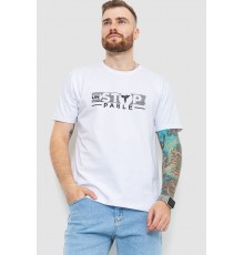 Футболка мужская батал, цвет белый, 208R014