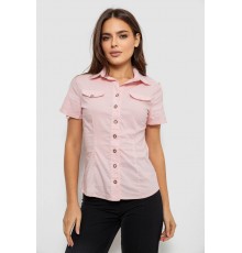 Сорочка жіноча однотонна, колір світло-рожевий, 230R068-1