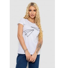 Футболка жіноча з принтом, колір білий, 244R2217