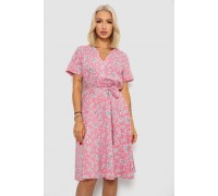 Сукня софт з принтом, колір пудровий, 230R0032-1