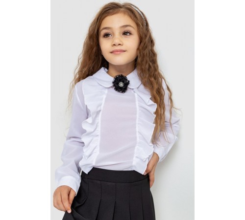 Блуза для дівчаток ошатна, колір білий, 172R103
