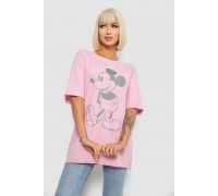 Футболка женская с принтом, цвет розовый, 244R1023