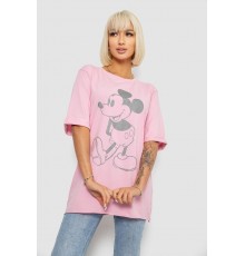 Футболка жіноча з принтом, колір рожевий, 244R1023