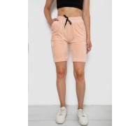 Шорты женские однотонные велюровые, цвет персиковый, 238R58169