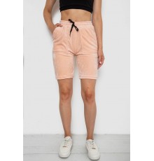 Шорти жіночі однотонні велюрові, колір персиковий, 238R58169