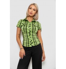 Сорочка жіноча в клітинку, колір салатовий, 230R065