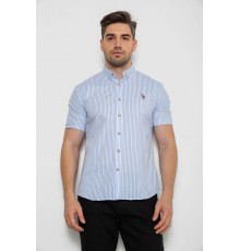 Рубашка мужская в полоску, цвет бело-голубой, 214R835