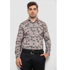 Рубашка мужская с принтом, цвет мокко, 214R1036