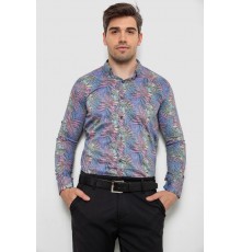 Рубашка мужская с принтом, цвет разноцвет , 214R3221