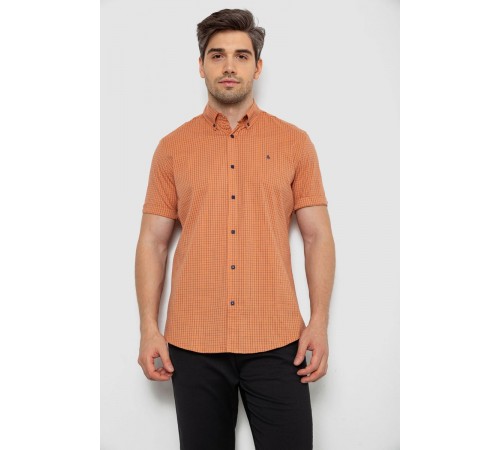 Рубашка мужская с принтом, цвет оранжевый, 214R4564-4