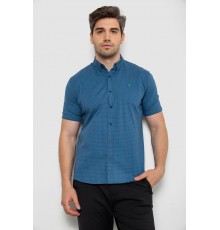 Рубашка мужская в клетку, цвет джинс, 214R4564-5