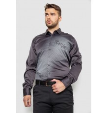 Сорочка чоловіча з принтом, колір сірий, 214R5829