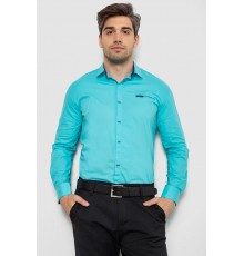 Рубашка мужская, цвет бирюзовый, 214R7008