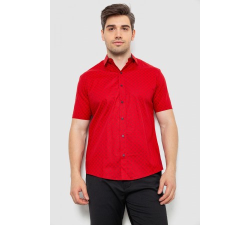 Рубашка мужская с принтом, цвет красный, 214R7330