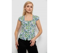 Блуза c цветочным принтом, цвет синий, 230R262