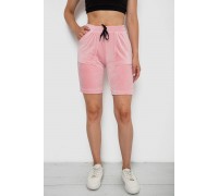 Шорты женские однотонные велюровые, цвет пудровый, 238R58169