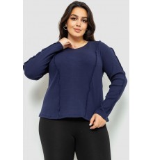 Жіночий лонгслів в рубчик, колір синій, 102R325-1