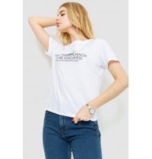 Футболка жіноча з принтом, колір білий, 221R3006