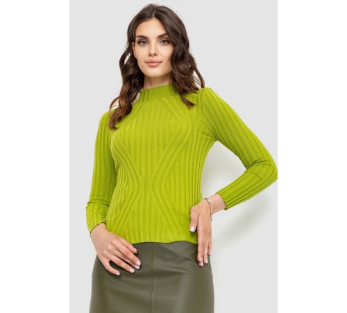 Гольф жіночий однотонний, колір оливковий, 204R038