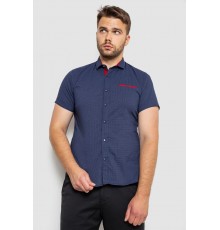 Рубашка мужская с принтом, цвет темно-синий, 214RK103