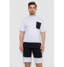 Костюм мужской повседневный, цвет бело-черный, 238R1533 Костюм мужской повседневный, цвет бело-черный, 238R1533