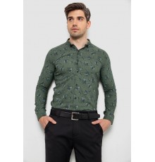 Сорочка чоловіча з принтом, колір хакі, 214R1043 Сорочка чоловіча з принтом, колір хакі, 214R1043