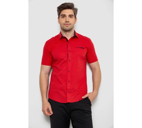 Рубашка мужская с принтом, цвет красный, 214R7140