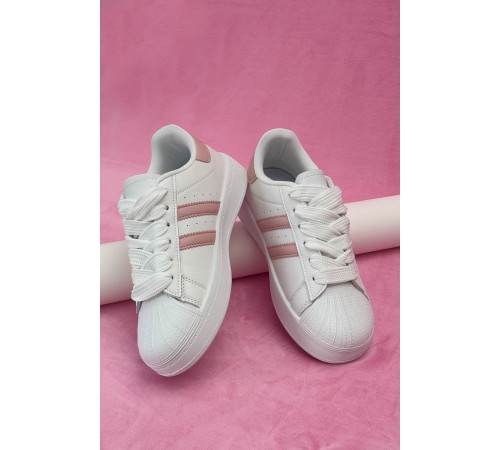 Кросівки жіночі демісезонні, колір біло-рожевий, 248RBK10