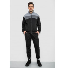 Спортивный костюм мужской, цвет черно-серый, 244R9160