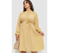 Сукня вільного крою шифонова, колір гірчичний, 204R701-1