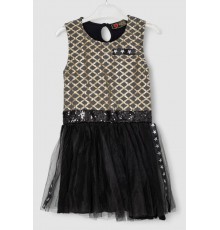 Сукня для дівчаток ошатна, колір чорно-золотий, 247R330 Сукня для дівчаток ошатна, колір чорно-золотий, 247R330