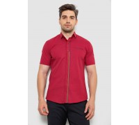 Рубашка мужская с принтом, цвет бордовый, 214R7017