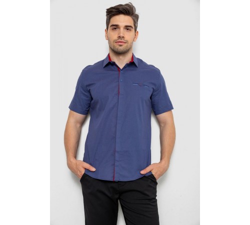 Рубашка мужская с принтом, цвет сине-красный, 214R7130-1