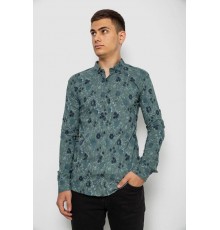 Рубашка мужская с принтом, цвет оливковый, 214R812