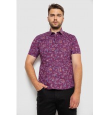 Рубашка мужская с принтом, цвет сливовый, 214R6917-9