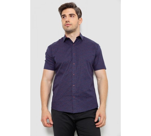 Рубашка мужская с принтом, цвет синий, 214R7339