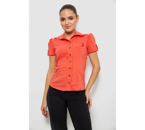 Сорочка жіноча однотонна, колір кораловий, 230R070