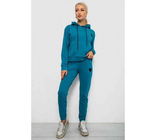 Спортивный костюм женский двухнитка, цвет бирюзовый, 214R1419-004