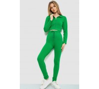 Костюм жіночий в рубчик, колір зелений, 244R14302