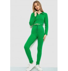 Костюм жіночий в рубчик, колір зелений, 244R14302