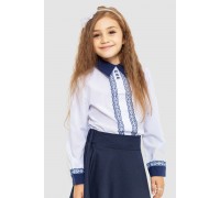 Блузка ошатна для дівчаток, колір біло-синій, 172R205-5