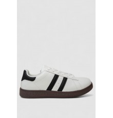 Кросівки жіночі шкіра, колір біло-чорний, 248RL2420-7