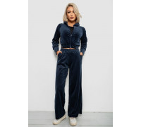 Спортивный костюм женский велюровый, цвет синий, 257R4125