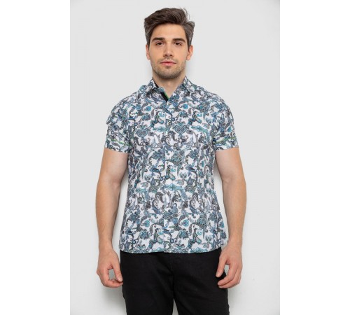Рубашка мужская с коротким рукавом, цвет разноцвет , 214R582