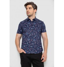 Рубашка мужская с принтом, цвет темно-синий, 214R6917-9