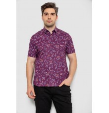 Рубашка мужская с принтом, цвет сливовый, 214R6917-91