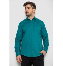 Рубашка мужская однотонная, цвет зеленый, 214R7466-1