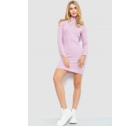 Сукня в'язана в рубчик, колір світло-рожевий, 204R173